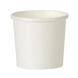 12oz White Paper Soup Pot _ Cup _ Ice Cream _ Rice _ Salad - Case: 500