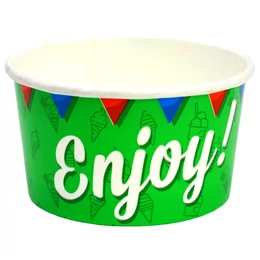 1000 Printed Paper Ice Cream_Gelato _ frozen yogurt _ Cup (240ml/8oz)