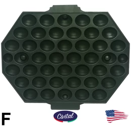 Civital DC Waffle Machine Plate Type -F- (BUBBLE WAFFLE) FITS CARBON'S MACHINES _ SET 2 X PLATES