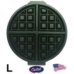 Civital DC Waffle Machine Plate Type -L- FITS CARBON'S MACHINES _ NON STICK _ SET 2 X PLATES