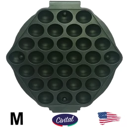 Civital DC Waffle Machine Plate Type -M- (BUBBLE WAFFLE) FITS CARBON'S MACHINES _ NON STICK _ SET 2 X PLATES