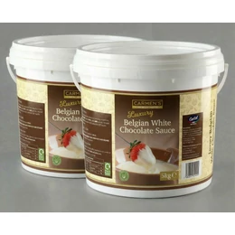 10kg Carmen’s Luxury Belgian White Chocolate Topping Sauce 10kg for professional use