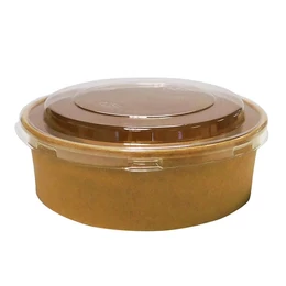 PET Clear Lid For 32oz Paper Bowls - Case: 300