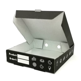 7" BLACK GENERIC PIZZA / WAFFLE BOX 190X190X45MM x 100