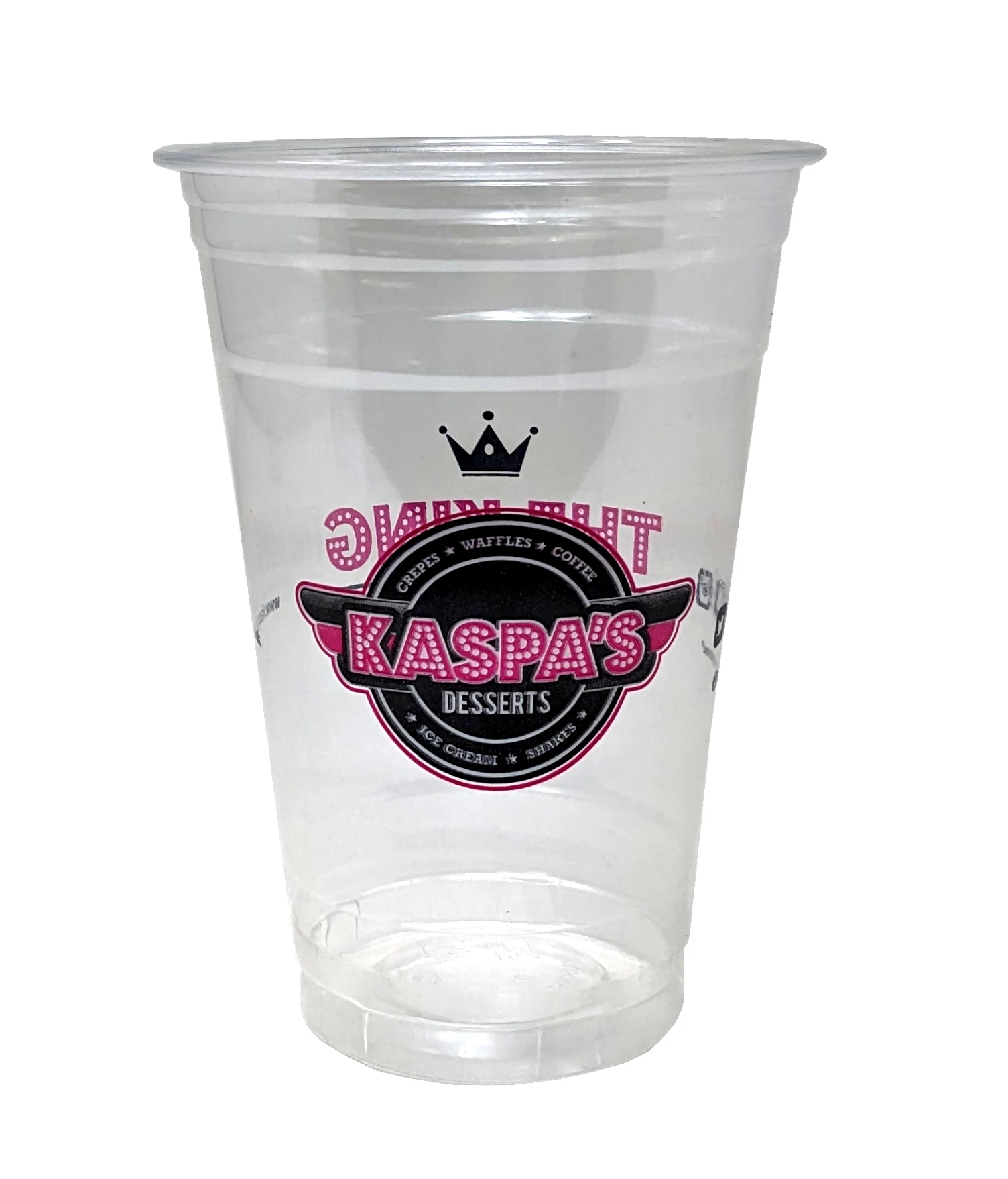 1000 (KASPAS ) PET PLASTIC COLD BEVERAGE CUP _ MILKSHAKES _ SMOOTHIES _ KASPAS  16oz/473ml - 95mm