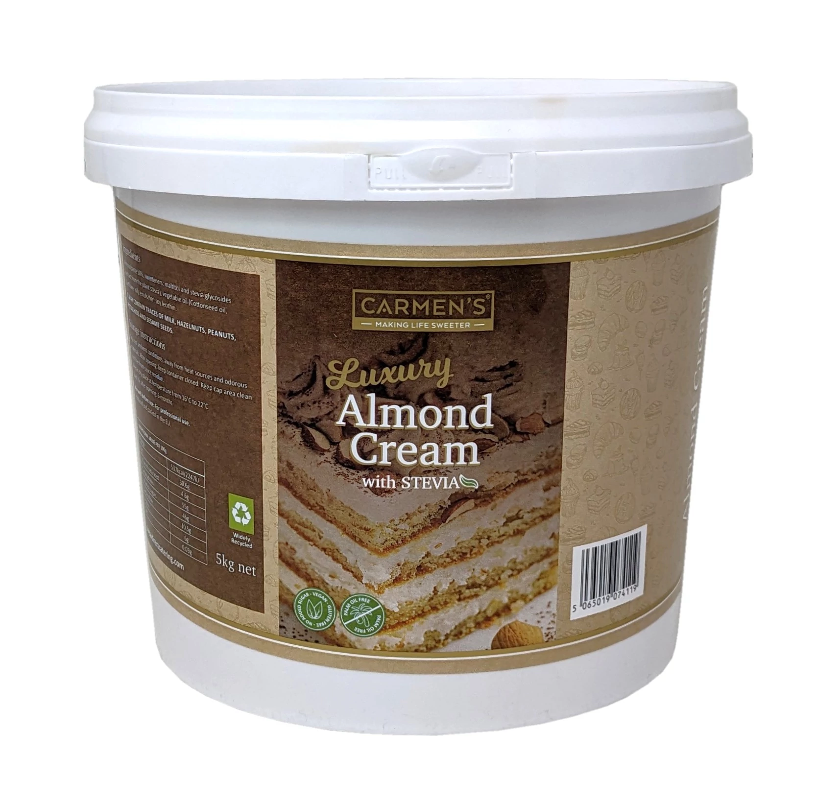 5kg Carmen's _ Luxury Almond Butter Cream 5kg